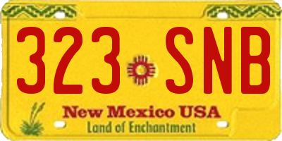 NM license plate 323SNB