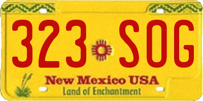 NM license plate 323SOG