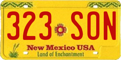 NM license plate 323SON
