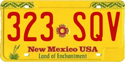 NM license plate 323SQV