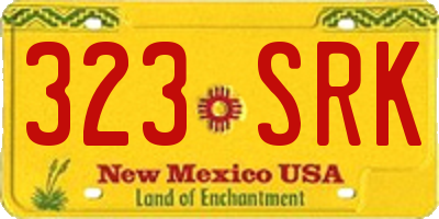 NM license plate 323SRK