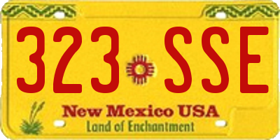 NM license plate 323SSE