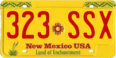 NM license plate 323SSX