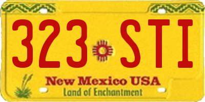 NM license plate 323STI