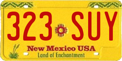 NM license plate 323SUY