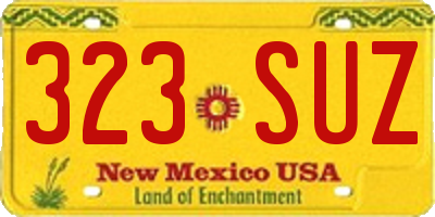 NM license plate 323SUZ
