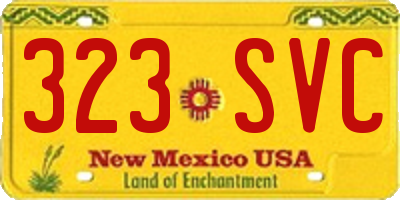 NM license plate 323SVC