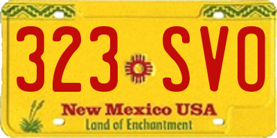 NM license plate 323SVO