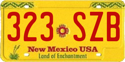 NM license plate 323SZB