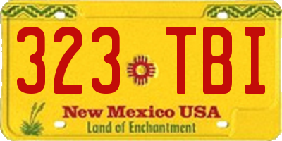 NM license plate 323TBI