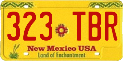 NM license plate 323TBR