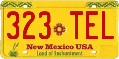 NM license plate 323TEL