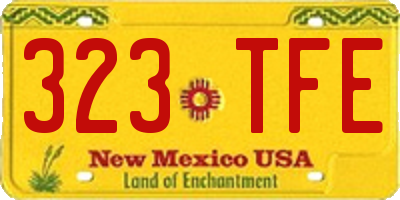NM license plate 323TFE