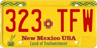 NM license plate 323TFW