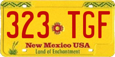 NM license plate 323TGF