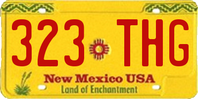 NM license plate 323THG