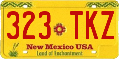 NM license plate 323TKZ