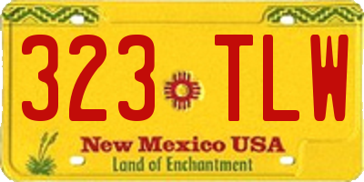 NM license plate 323TLW