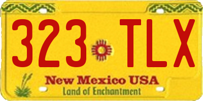 NM license plate 323TLX
