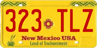 NM license plate 323TLZ
