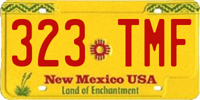 NM license plate 323TMF