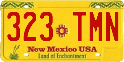 NM license plate 323TMN