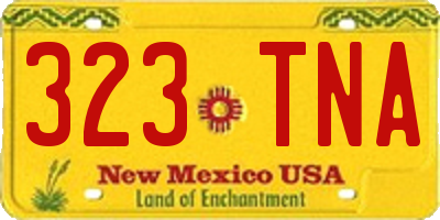 NM license plate 323TNA