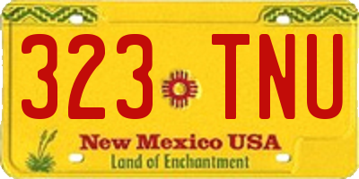 NM license plate 323TNU