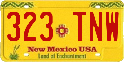 NM license plate 323TNW