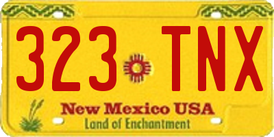 NM license plate 323TNX