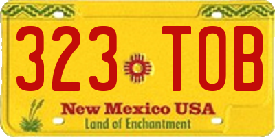 NM license plate 323TOB