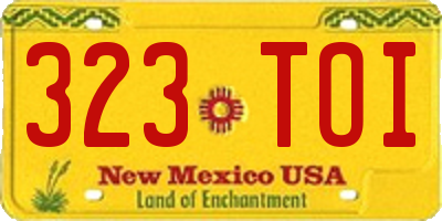 NM license plate 323TOI