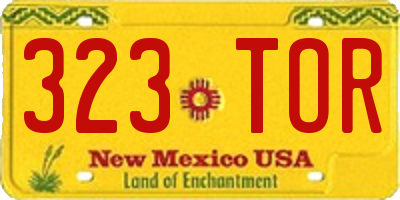 NM license plate 323TOR