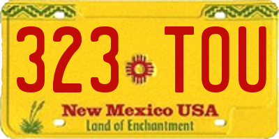 NM license plate 323TOU