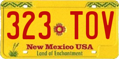 NM license plate 323TOV