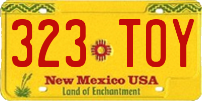 NM license plate 323TOY