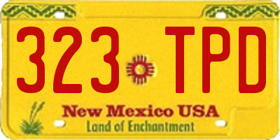 NM license plate 323TPD