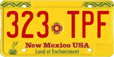 NM license plate 323TPF