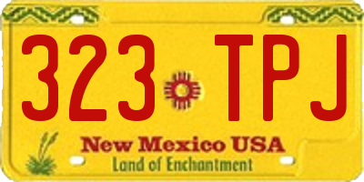 NM license plate 323TPJ