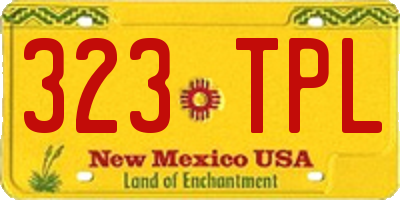 NM license plate 323TPL