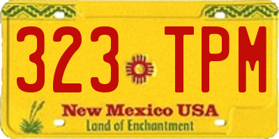 NM license plate 323TPM