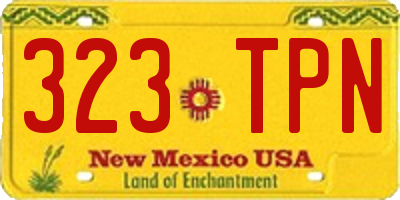 NM license plate 323TPN