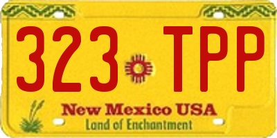NM license plate 323TPP