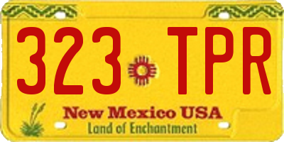 NM license plate 323TPR