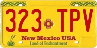 NM license plate 323TPV