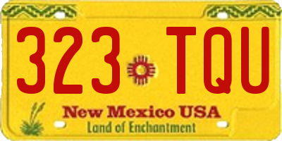 NM license plate 323TQU