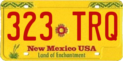 NM license plate 323TRQ