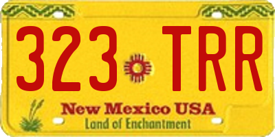 NM license plate 323TRR