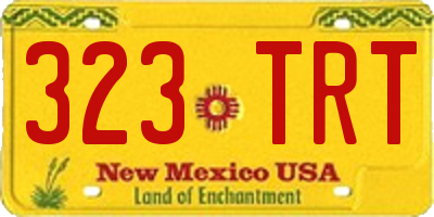 NM license plate 323TRT