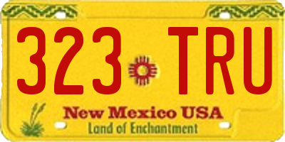 NM license plate 323TRU